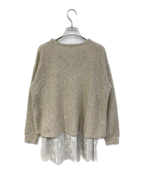 BEARDSLEY（ビアズリー）BEARDSLEY (ビアズリー) ニット付きノースリーブチュニック ベージュ サイズ:SIZE Freeの古着・服飾アイテム
