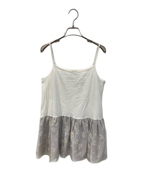 BEARDSLEY（ビアズリー）BEARDSLEY (ビアズリー) ニット付きノースリーブチュニック ベージュ サイズ:SIZE Freeの古着・服飾アイテム
