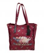 COACHコーチ）の古着「レキシートートバッグ」｜レッド