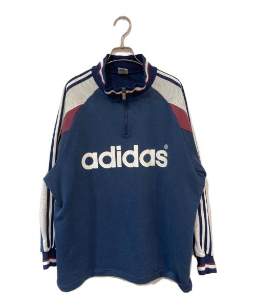 adidas（アディダス）adidas (アディダス) ハーフジップスウェット ネイビー サイズ:M-Lの古着・服飾アイテム