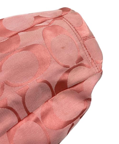 COACH（コーチ）COACH (コーチ) シグネチャー トートバッグ ピンクの古着・服飾アイテム