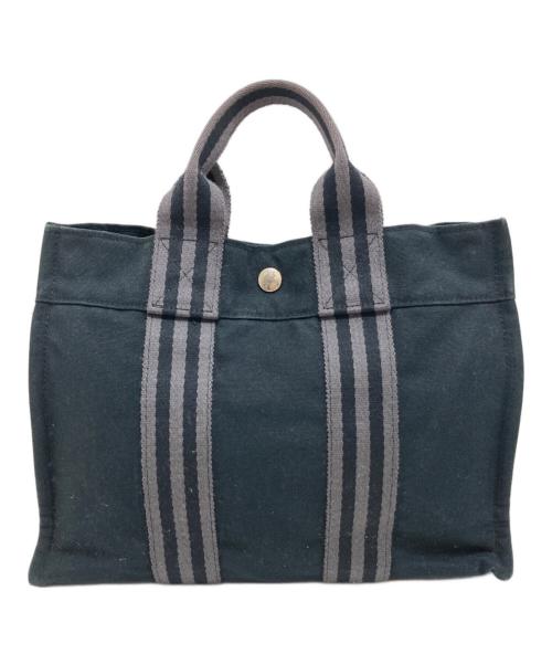 HERMES（エルメス）HERMES (エルメス) エールラインPM トートバッグ ブラックの古着・服飾アイテム