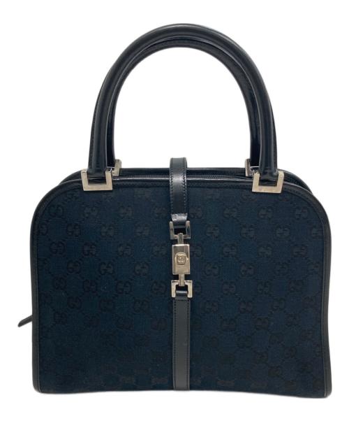 GUCCI（グッチ）GUCCI (グッチ) ジャッキーGGハンドバッグ ブラックの古着・服飾アイテム