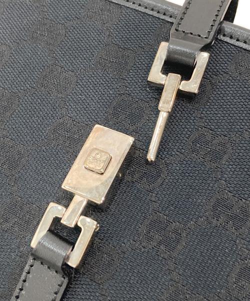 GUCCI（グッチ）GUCCI (グッチ) ジャッキーGGハンドバッグ ブラックの古着・服飾アイテム