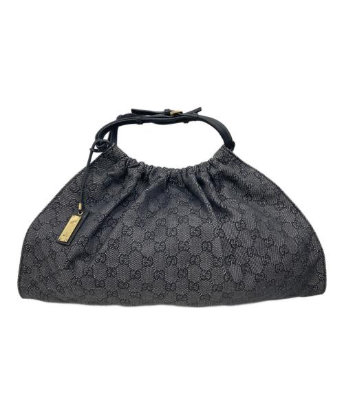 GUCCI（グッチ）GUCCI (グッチ) GGデニムジャガード ハンドバッグ グレーの古着・服飾アイテム