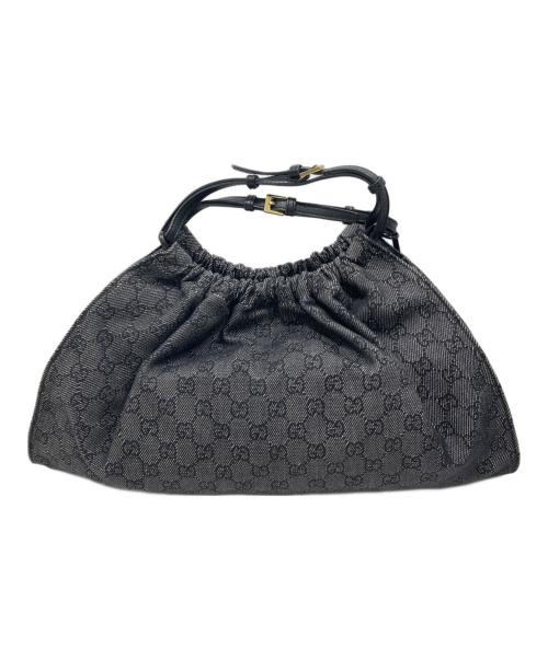 GUCCI（グッチ）GUCCI (グッチ) GGデニムジャガード ハンドバッグ グレーの古着・服飾アイテム