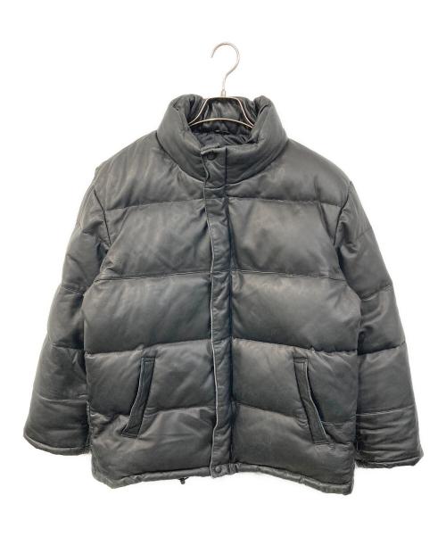 AVIREX（アヴィレックス）AVIREX (アヴィレックス) ラムレザーダウンジャケット ブラック サイズ:SIZE Mの古着・服飾アイテム