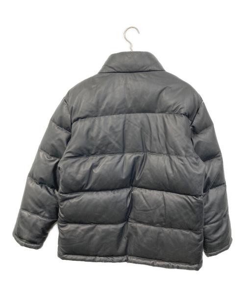 AVIREX（アヴィレックス）AVIREX (アヴィレックス) ラムレザーダウンジャケット ブラック サイズ:SIZE Mの古着・服飾アイテム