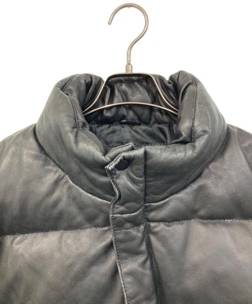 AVIREX（アヴィレックス）AVIREX (アヴィレックス) ラムレザーダウンジャケット ブラック サイズ:SIZE Mの古着・服飾アイテム
