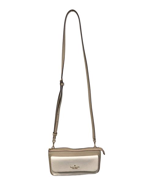 Kate Spade（ケイトスペード）Kate Spade (ケイトスペード) クロスボディショルダーバッグ ベージュの古着・服飾アイテム