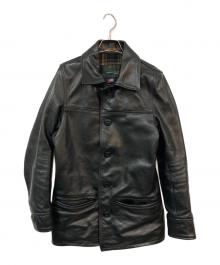 SCHOTT BROS.（ショット）の古着「 レザーカーコート」｜ブラック