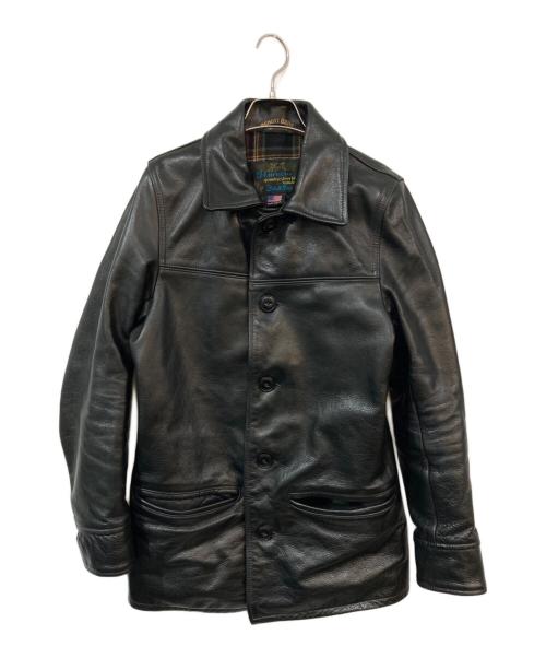 SCHOTT BROS.（ショット）SCHOTT BROS. (ショット)  レザーカーコート ブラック サイズ:36の古着・服飾アイテム