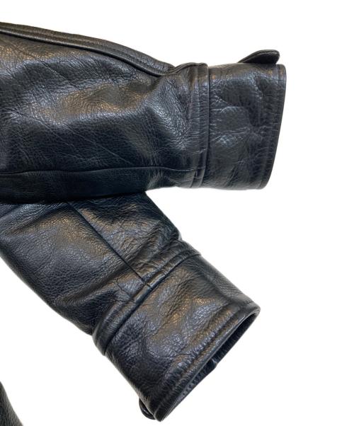 SCHOTT BROS.（ショット）SCHOTT BROS. (ショット)  レザーカーコート ブラック サイズ:36の古着・服飾アイテム