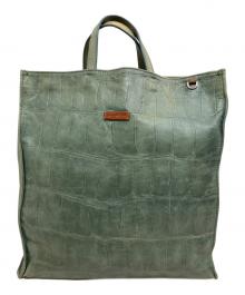 Daniel&Bob（ダニエル＆ボブ）の古着「型押しトートバッグ」｜グリーン