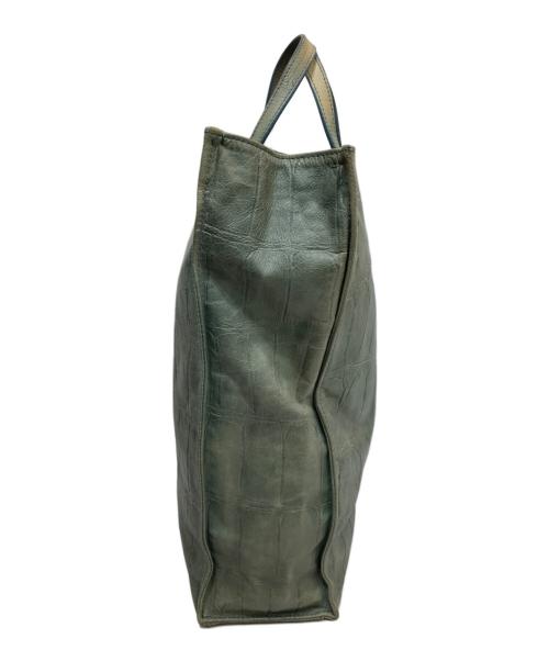 Daniel&Bob（ダニエル＆ボブ）Daniel&Bob (ダニエル＆ボブ) 型押しトートバッグ グリーンの古着・服飾アイテム