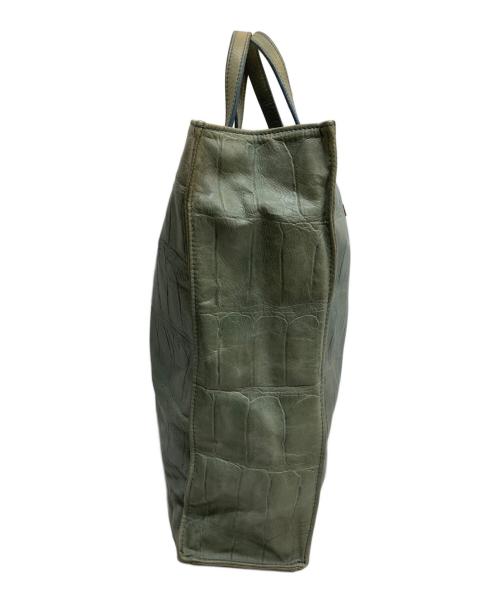 Daniel&Bob（ダニエル＆ボブ）Daniel&Bob (ダニエル＆ボブ) 型押しトートバッグ グリーンの古着・服飾アイテム