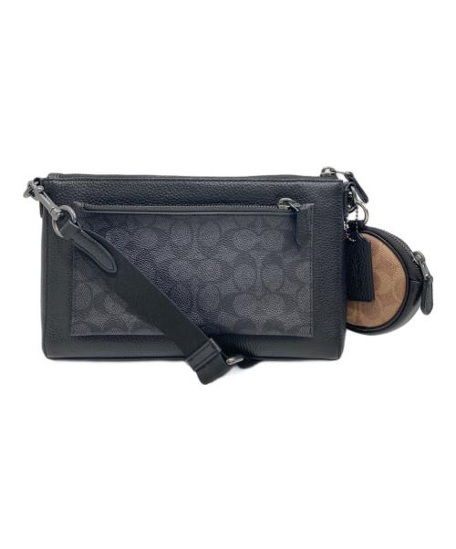 COACH（コーチ）COACH (コーチ) ホールデン クロスボディ・ブロックド シグネチャー キャンバス ブラックの古着・服飾アイテム