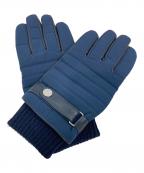 ARMANI EXCHANGEアルマーニ エクスチェンジ）の古着「ラムレザーグローブ」｜ネイビー