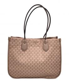 MICHAEL KORS（マイケル・コース）の古着「Heidi Large Logo Jacquard Tote Bag/ハイジ ラージ ロゴ ジャカード トートバッグ」｜ピンク