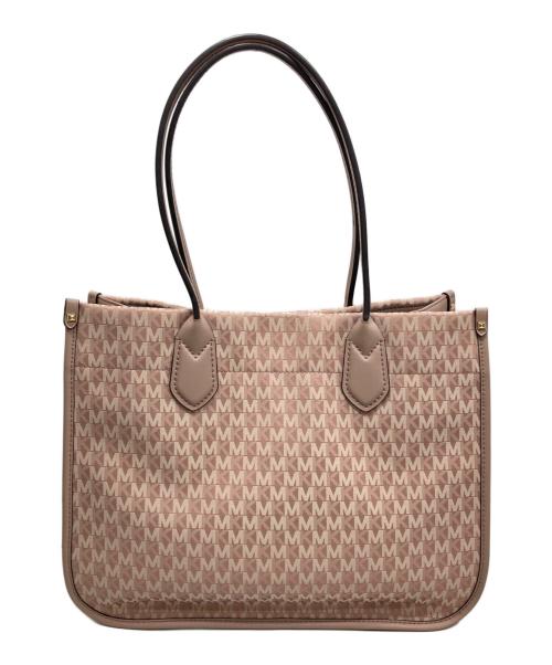 MICHAEL KORS（マイケル・コース）MICHAEL KORS (マイケル・コース) Heidi Large Logo Jacquard Tote Bag/ハイジ ラージ ロゴ ジャカード トートバッグ ピンクの古着・服飾アイテム
