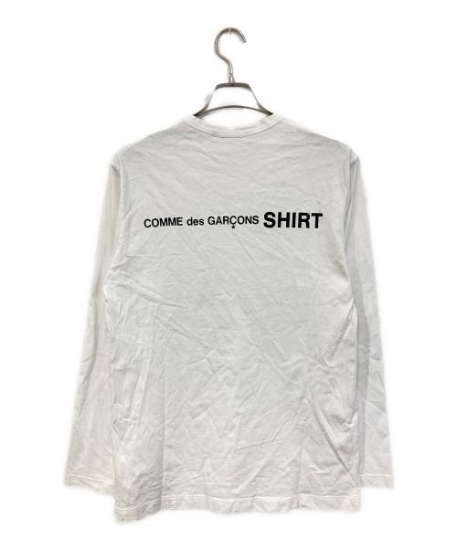 COMME des GARCONS SHIRT（コムデギャルソンシャツ）COMME des GARCONS SHIRT COTTON JERSEY PLAIN WITH BACK CDG SHIRT LOGO/コットン ジャージー プレーン ウィズ バック CDG シャツ ロゴ ホワイト サイズ:SIZE Lの古着・服飾アイテム