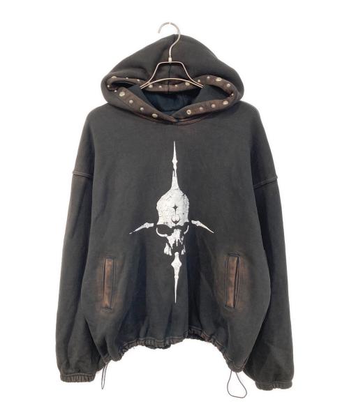 THUG CLUB（サグ クラブ）THUG CLUB (サグ クラブ) Peace Stud Hoodie/ピース スタッズ フーディー ブラック サイズ:SIZE 2の古着・服飾アイテム