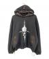 THUG CLUB（サグ クラブ）の古着「Peace Stud Hoodie/ピース スタッズ フーディー」｜ブラック