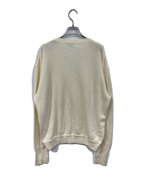 CHEMISE LACOSTE（シュミーズ ラコステ）CHEMISE LACOSTE (シュミーズ ラコステ) Vネックニット アイボリー サイズ:不明の古着・服飾アイテム