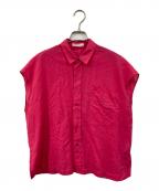 GALERIE VIEギャルリーヴィー）の古着「インドコットン フレンチスリーブシャツ」｜ピンク