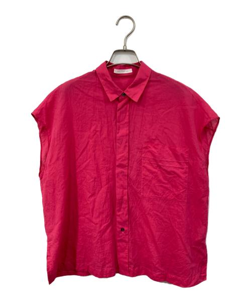 GALERIE VIE（ギャルリーヴィー）GALERIE VIE (ギャルリーヴィー) インドコットン フレンチスリーブシャツ ピンク サイズ:SIZE Freeの古着・服飾アイテム