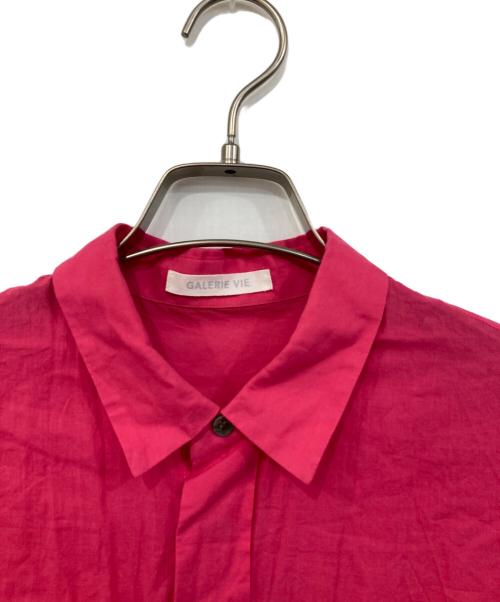 GALERIE VIE（ギャルリーヴィー）GALERIE VIE (ギャルリーヴィー) インドコットン フレンチスリーブシャツ ピンク サイズ:SIZE Freeの古着・服飾アイテム