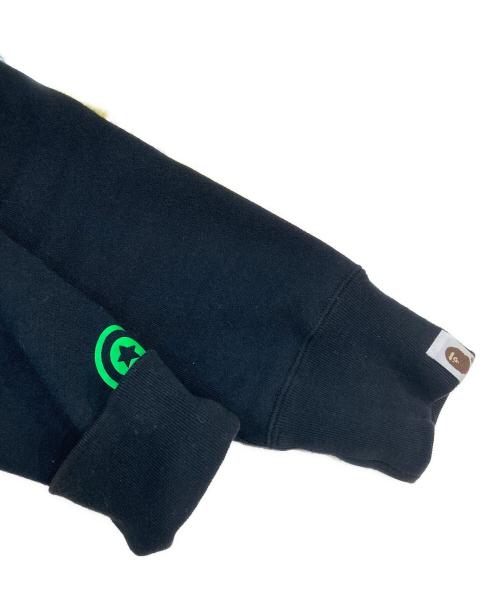 A BATHING APE（ア ベイシング エイプ）A BATHING APE (ア ベイシング エイプ) 1st camo neon ジップパーカー ブラック×グリーン サイズ:Sの古着・服飾アイテム
