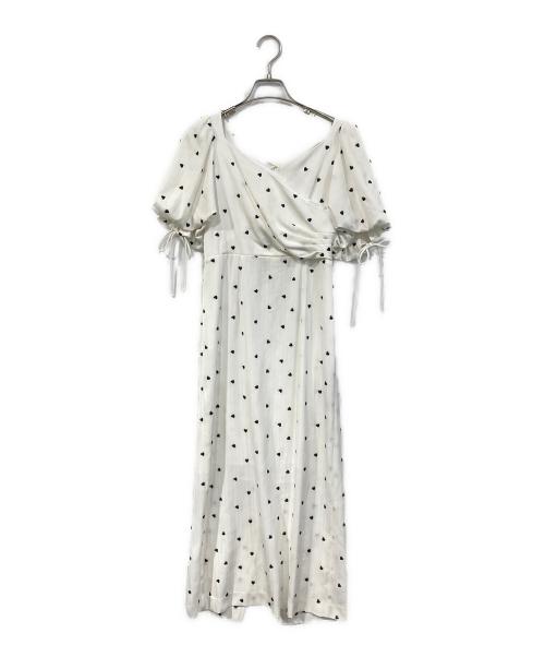 FRAY ID（フレイ アイディー）FRAY ID (フレイ アイディー) ハートエンブロイダリーワンピース ホワイト サイズ:SIZE 0の古着・服飾アイテム