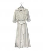 anuansアニュアンス）の古着「カシュクールブラウスワンピース」｜ホワイト