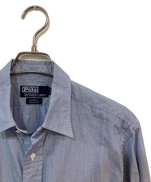 POLO RALPH LAUREN（ポロ・ラルフローレン）POLO RALPH LAUREN (ポロ・ラルフローレン) LOWELL ストライプシャツ ブルー サイズ:40の古着・服飾アイテム
