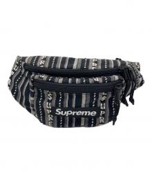 SUPREME（シュプリーム）の古着「Woven Stripe Waist Bag/ウーブン ストライプ ウエスト バッグ」｜ブラック