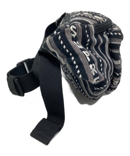 SUPREME（シュプリーム）Supreme (シュプリーム) Woven Stripe Waist Bag/ウーブン ストライプ ウエスト バッグ ブラックの古着・服飾アイテム