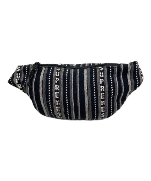 SUPREME（シュプリーム）Supreme (シュプリーム) Woven Stripe Waist Bag/ウーブン ストライプ ウエスト バッグ ブラックの古着・服飾アイテム