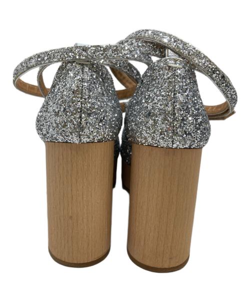 Maison Margiela（メゾンマルジェラ）Maison Margiela (メゾンマルジェラ) タビ グリッター プラットフォーム パンプス シルバー サイズ:SIZE 37の古着・服飾アイテム