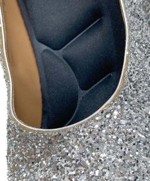 Maison Margiela（メゾンマルジェラ）Maison Margiela (メゾンマルジェラ) タビ グリッター プラットフォーム パンプス シルバー サイズ:SIZE 37の古着・服飾アイテム