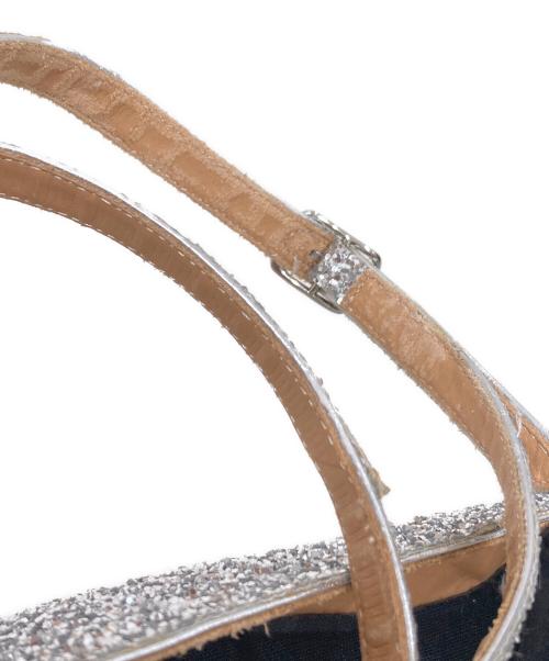 Maison Margiela（メゾンマルジェラ）Maison Margiela (メゾンマルジェラ) タビ グリッター プラットフォーム パンプス シルバー サイズ:SIZE 37の古着・服飾アイテム