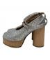 Maison Margiela (メゾンマルジェラ) タビ グリッター プラットフォーム パンプス シルバー サイズ:SIZE 37：30000円