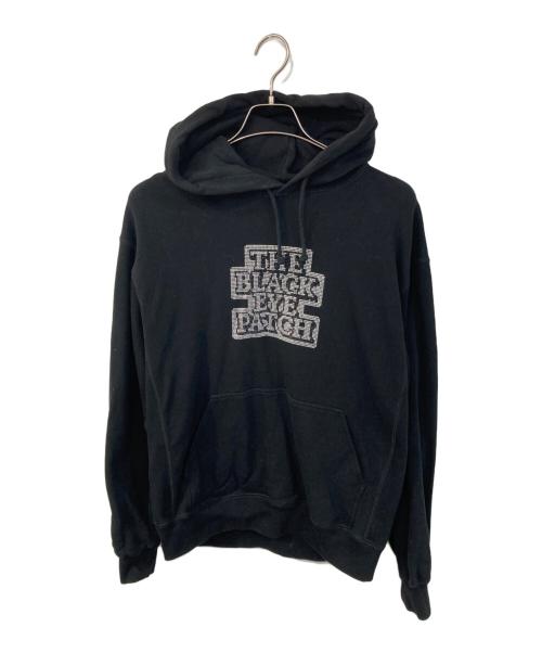 THE BLACK EYE PATCH（ブラックアイパッチ）THE BLACK EYE PATCH (ブラックアイパッチ) ラインストーンロゴパーカー ブラック サイズ:SIZE Mの古着・服飾アイテム