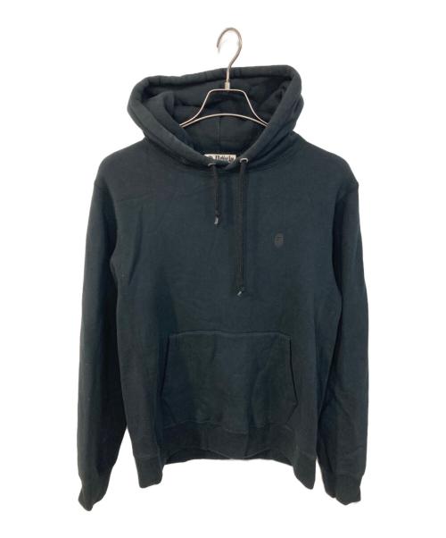A BATHING APE（アベイシングエイプ）A BATHING APE (アベイシングエイプ) ワンポイントフーディ ブラック サイズ:SIZE Lの古着・服飾アイテム