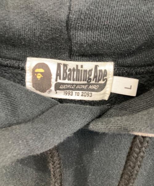 A BATHING APE（アベイシングエイプ）A BATHING APE (アベイシングエイプ) ワンポイントフーディ ブラック サイズ:SIZE Lの古着・服飾アイテム