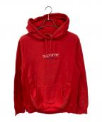 SUPREMEシュプリーム）の古着「Chrome Classic Logo Hooded Sweatshirt」｜レッド