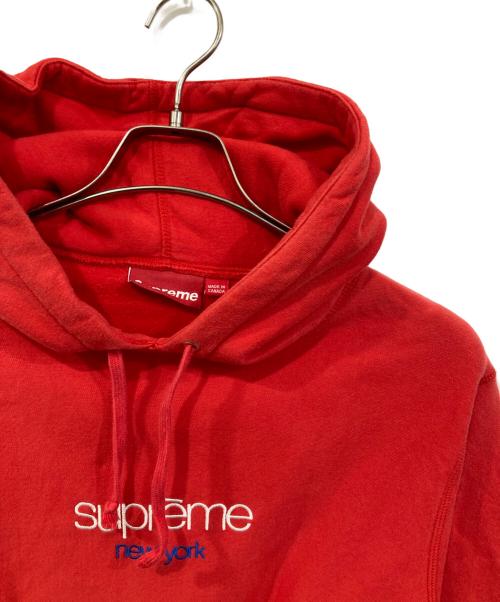 SUPREME（シュプリーム）SUPREME (シュプリーム) Chrome Classic Logo Hooded Sweatshirt レッド サイズ:Ｍの古着・服飾アイテム