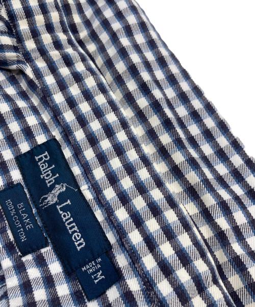 RALPH LAUREN（ラルフローレン）RALPH LAUREN (ラルフローレン) BLAKE コットンチェックシャツ ブルー×ホワイト サイズ:SIZE Mの古着・服飾アイテム