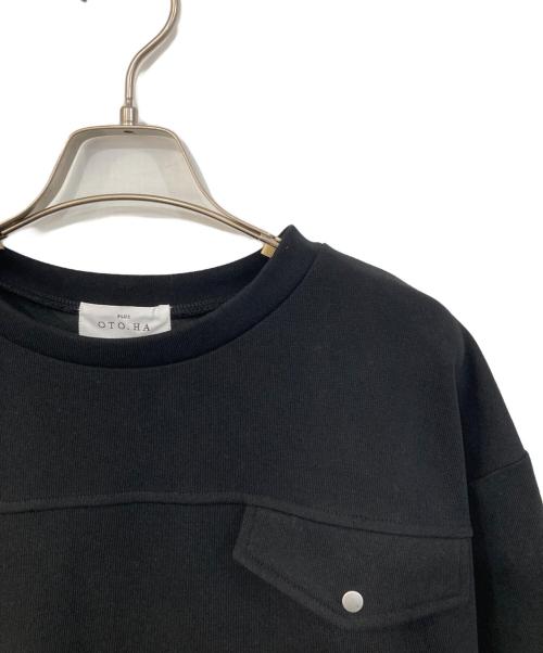 PLUS OTOHA（プラス オトハ）PLUS OTOHA (プラス オトハ) 異素材ドッキングワンピース ブラック サイズ:不明の古着・服飾アイテム
