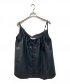 CODEAコードエー）の古着「design cami blouse/デザインキャミソールブラウス」｜ブラック
